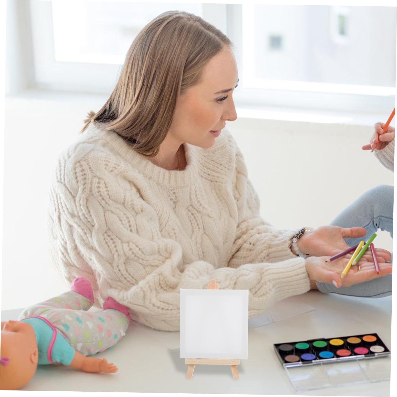 STOBOK 12stücke Dekorative Kleine Staffeleien Mit Malleinwand Malset Für Multi-funktionale Kunst-display-einheiten Für Kreativprojekte Und Kunstunterricht