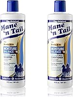 Vista 1 de Mane 'n Tail Champú y acondicionador Moisture Balance con leche de coco y biotina (20 onzas cada uno) Sin sulfato, sin parabenos, fórmula vegana