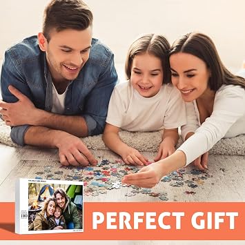 Custom Puzzle Personalised Puzzles 35/70/120/200/300/500/520/1000 Pieces from photos, Customized Picture Puzzle for Adult Teens Family, Birthday, Wedding, Graduation, Gift