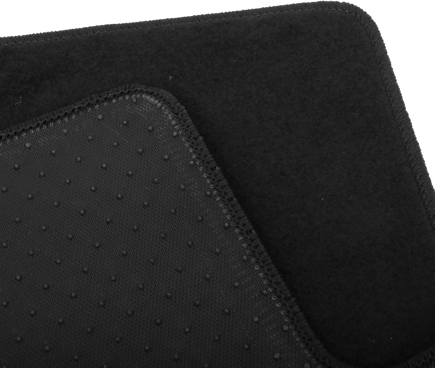 IKON MOTORSPORTS, Nylon Car Floor Mats Compatible with 2018-2025 Alfa Romeo Stelvio, OE Style Black Driver Passenger Car Carpets, Front Rear 4PCS Full Set