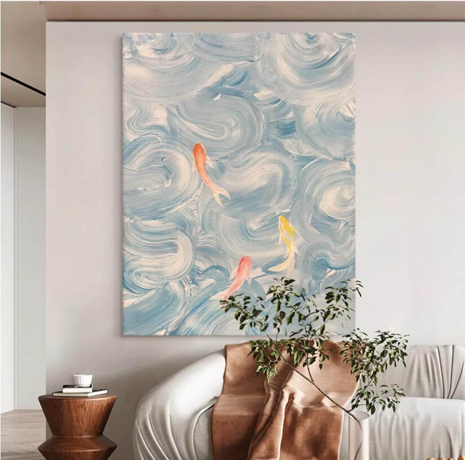 Peintures à l'huile sur toile abstraite moderne pour décoration bureau