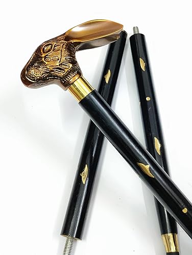 Miniatura 1 de MERGEX Bastón de madera hecho a mano de diseñador Playboy con mango de cabeza de conejo para hombres y mujeres, colección de regalo