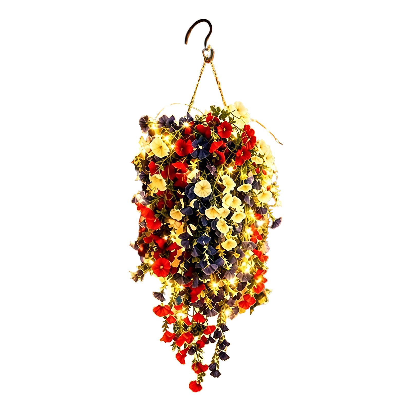 Kalttoy White and Blue PET Hanging Basket Excellent for National Day Celebrations and Home Decoration Pat