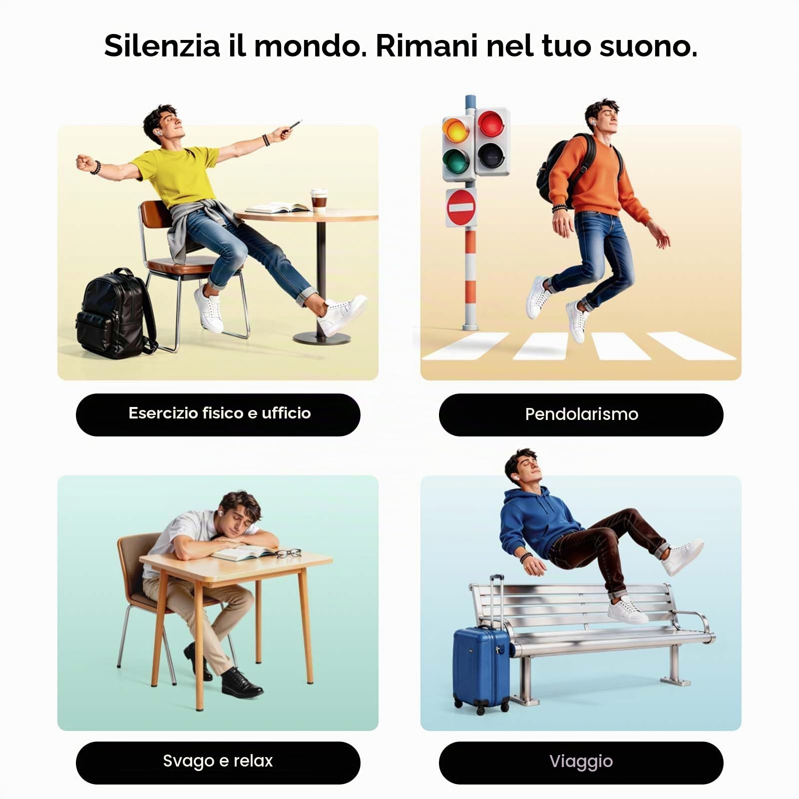 realme Buds T500 Pro Cuffie Bluetooth, Auricolari Wireless con 50dB ANC Adattivo, 56h Autonomia Auricolari Bluetooth, TWS In-Ear con 12,4mm Hi-Res Audio Controller, Traduzione AI, BT 6.1 e IP55