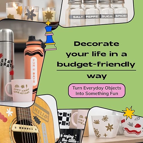 Miniatura 6 de Paquete de vinilo adhesivo permanente, funciona con máquinas Cricut y otros, vinilo impermeable y apto para lavavajillas (amarillo, 12 x 8 pies)