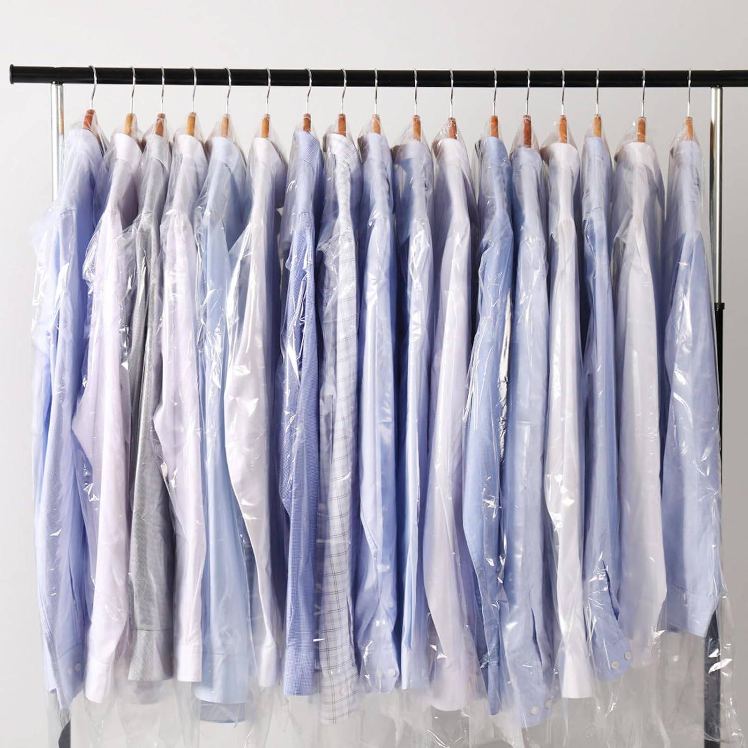 30pcs Garment Dust Covers for Closet Storage, 60x150cm Wardrobe Clothes Protector Bags for Suits, Dresses, and Coats, Sturdy Pe Material Dustproof Covers for Home Organization