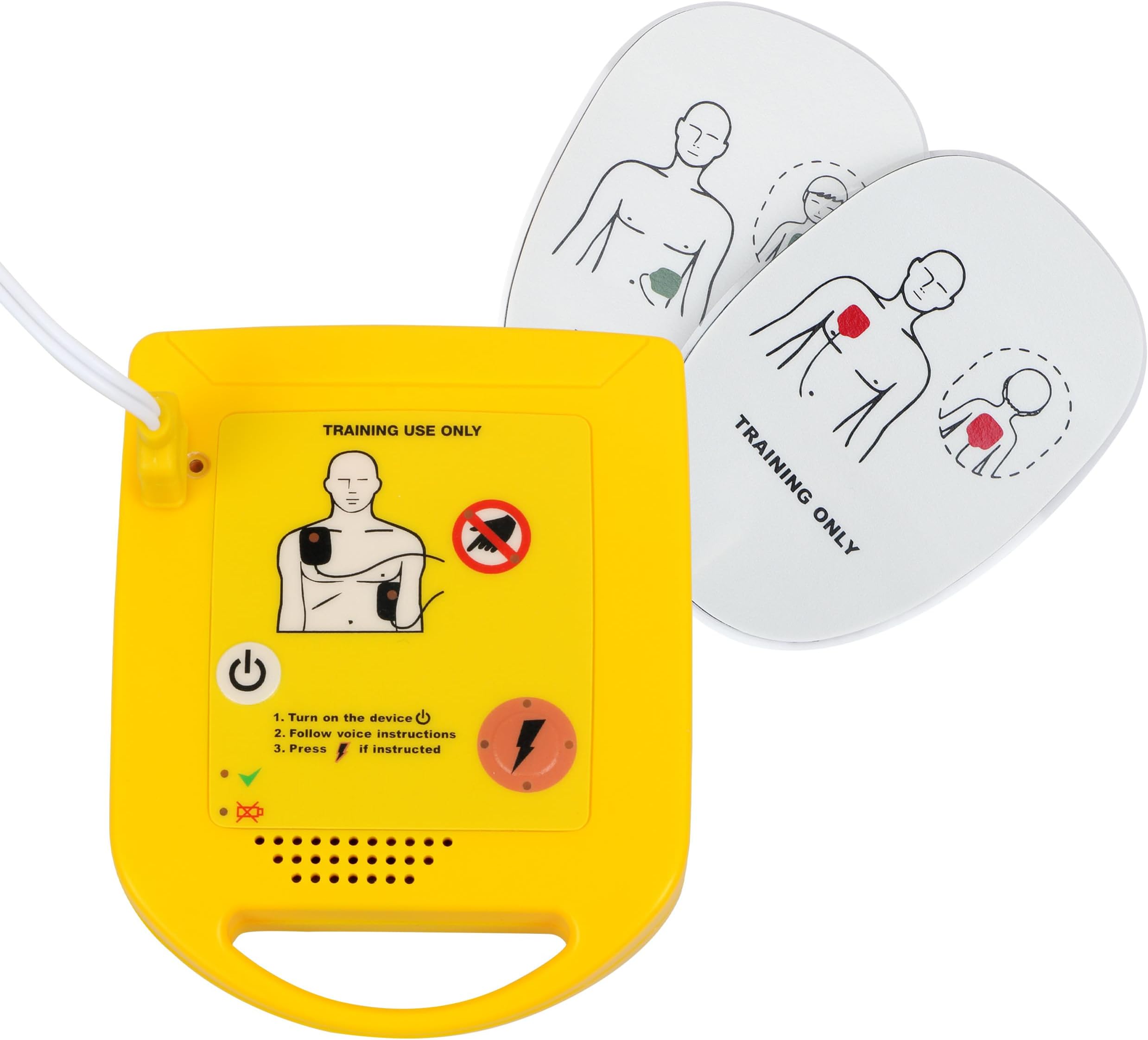 Updated Mini AED Trainer Set Teaching Device Unit Machine XFT-D0009 Senior Student Study Training Tool English Language Voice Prompts Update Version Genuine First Aid Train Machine