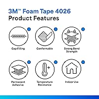 Vista 2 de 3M 4026 - Cinta de espuma de uretano con doble revestimiento (varios tipos/tamaños)