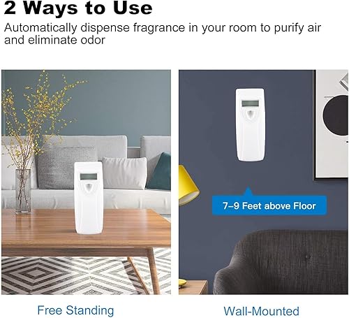 Miniatura 9 de Dispensador automático de fragancias de aire con temporizador, ambientador automático montado en la pared o independiente, máquina de pulverización