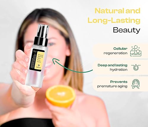 Miniatura 3 de BRIALEX LOVE'S Suero de mucina de caracol 96% fórmula coreana mejorada con vitamina C, 3.4 fl oz + aplicador profesional, hidratación profunda,