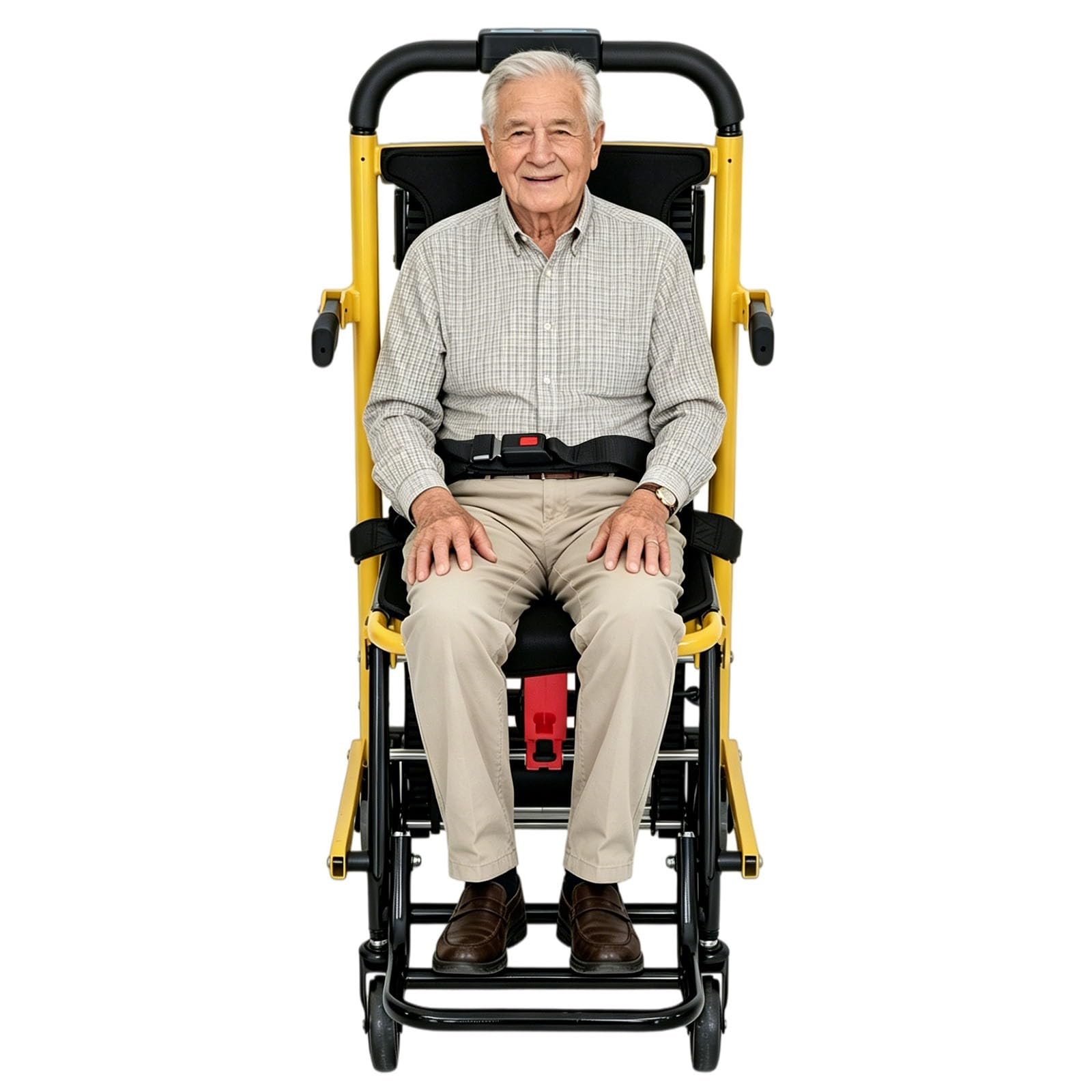 Silla De Ruedas Eléctrica Elevadora para Subir Escaleras,Silla Salvaescaleras,Plegable Y Portátil,Estructura De Aleación De Aluminio,Apta para Personas Mayores 13ah