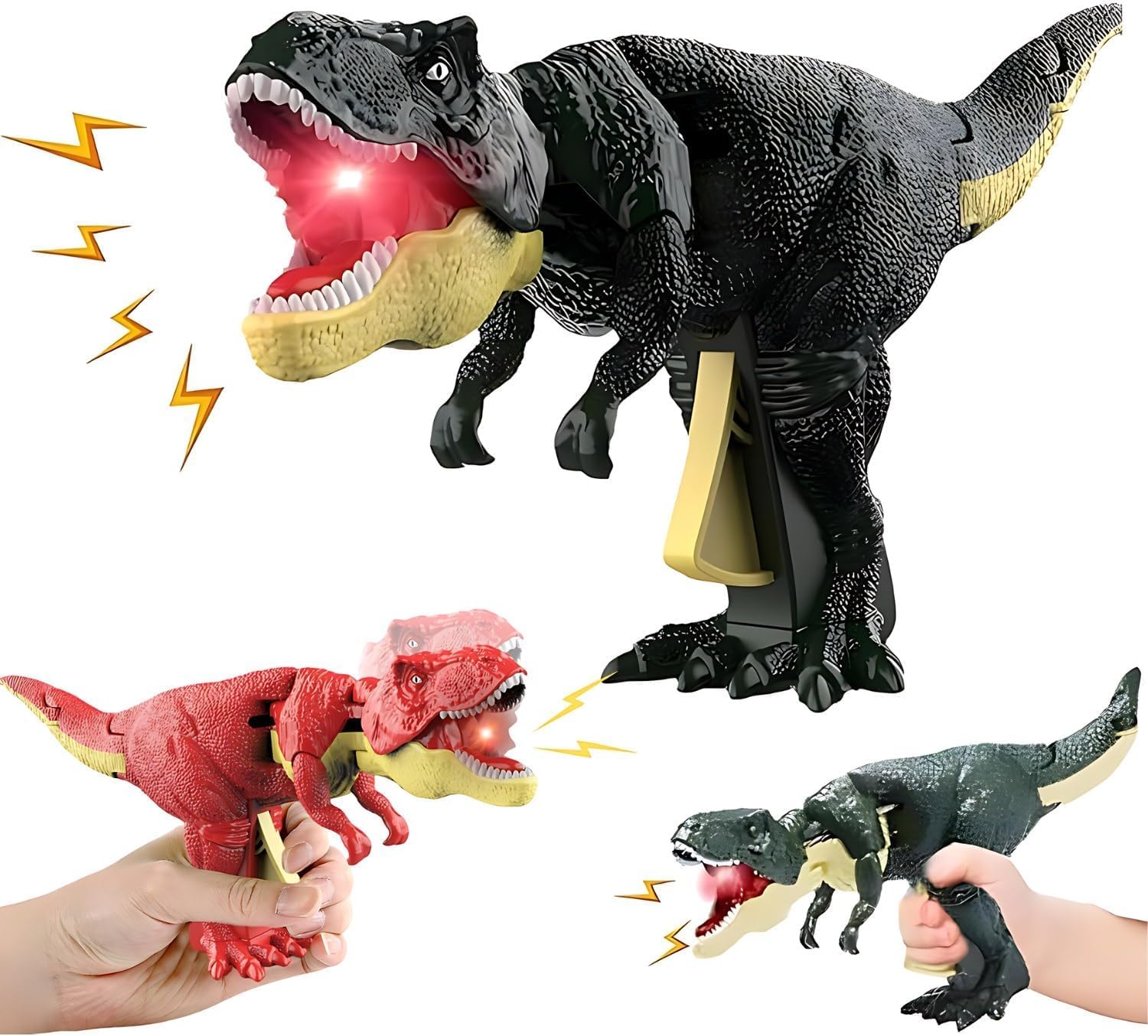 Gooyo GY-99-71 Musical Dinosaur Toy Gun for Kids with Roaring Function, Simulation Sound Effect Will Shake Head & Swing Tail | Assorted | Power Source : Button Cell Batteries (Included)