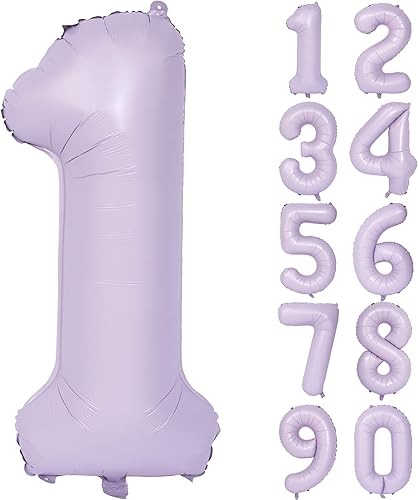 Vista 122 de 40" Macaron purple Number Balloons Helium Foil Mylar Balloon Birthday Party banquet Decoration 9