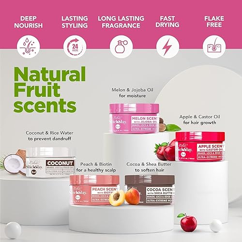 Miniatura 10 de Esha Slick N Slay - Gel trenzado 3 en 1 para trenzar y bordar gel de sujeción ultra extrema para el cabello gel brillante hidratante y