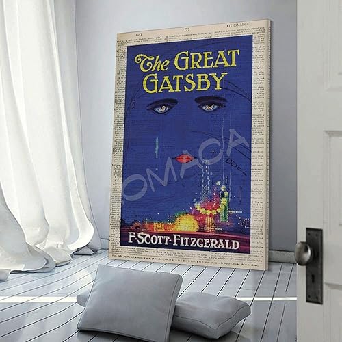 Miniatura 3 de Printable Book Cover of The Great Gatsby by F. Scott Fitzgerald Poster Print Book Cover Art Literary Canvas Painting Wall Art Poster for Bedroom