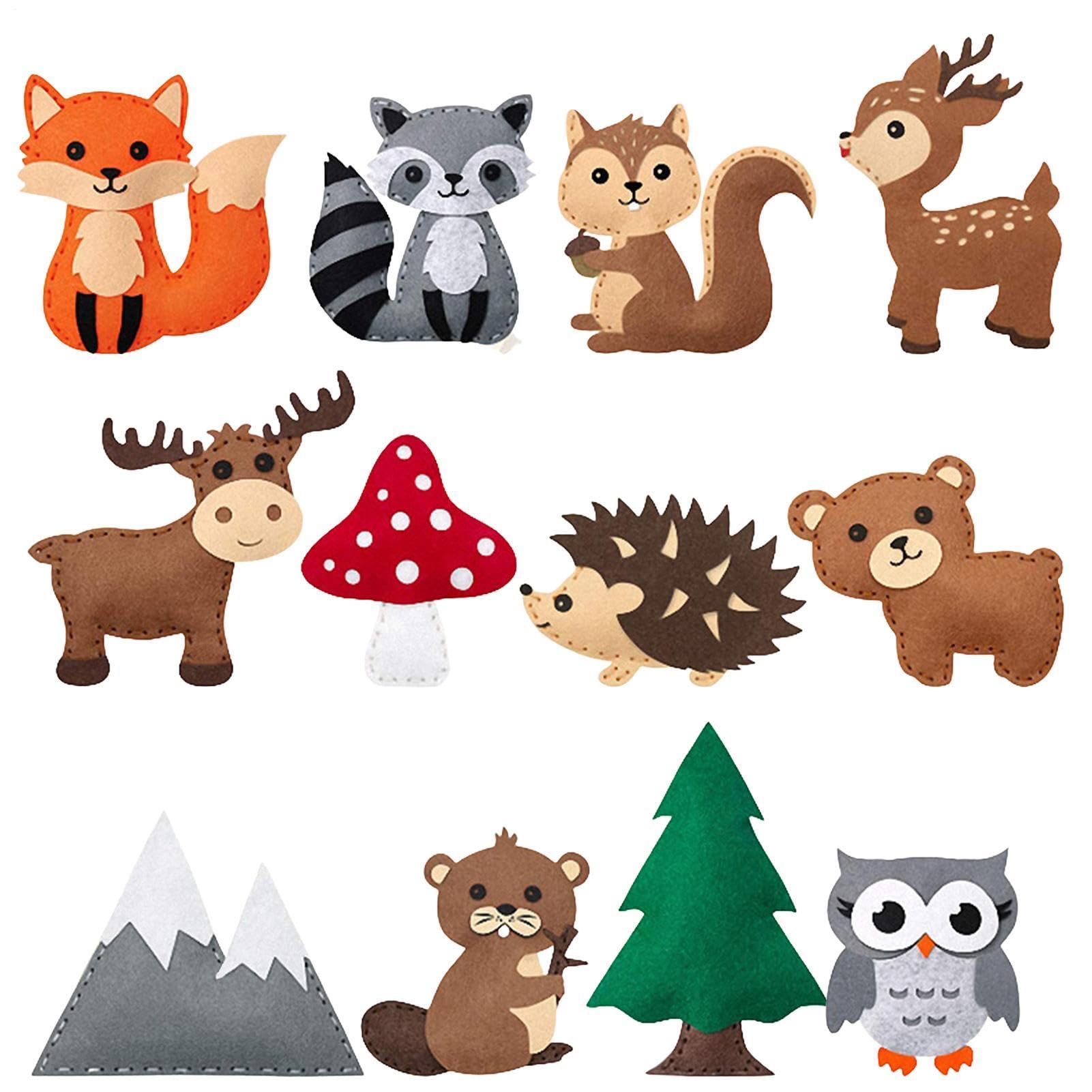 Kit de bricolage animaux en feutre pour coudre sans écran - 8