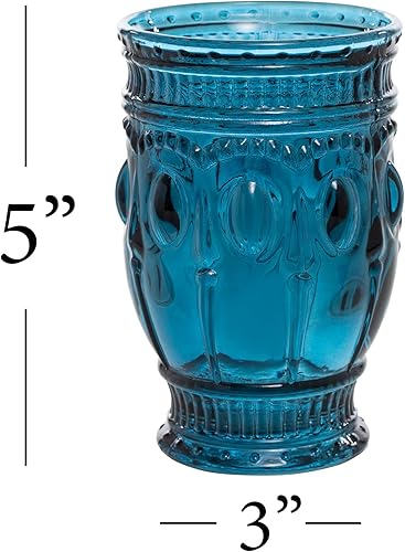 Miniatura 4 de Simple Elements - Juego de copas de vino vintage en relieve, cristalería para bebidas, cristalería vintage, cristalería para el hogar, eventos,