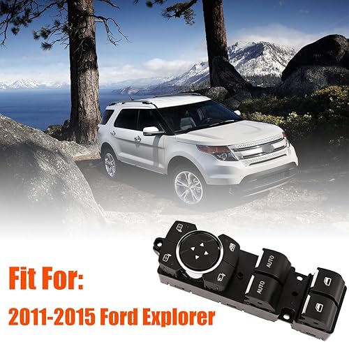 Miniatura 2 de Interruptor de ventana de control de potencia delantero izquierdo compatible con Ford Explorer 2011 2012 2013 2014 2015 Reemplazo OE BB5Z-14529-AA