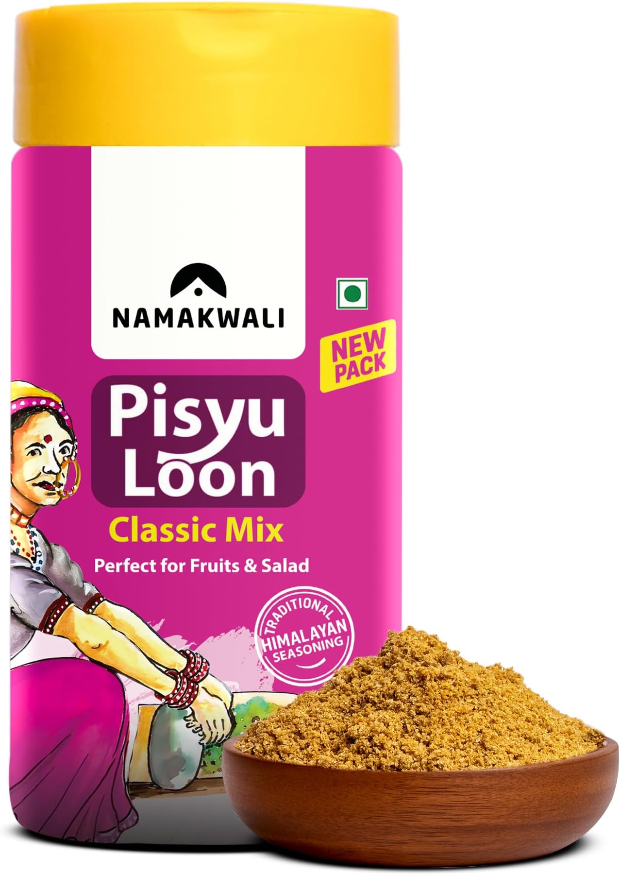 Namakwali Flavoured Pahadi Salt Classic Mix Seasoning, 100 Gram | Pisyu Loon Seasoning mix for Popcorn, Noodles, Salad, Raita, Juice, Fruits, Makhana and more | 100% Organic | SharkTank India