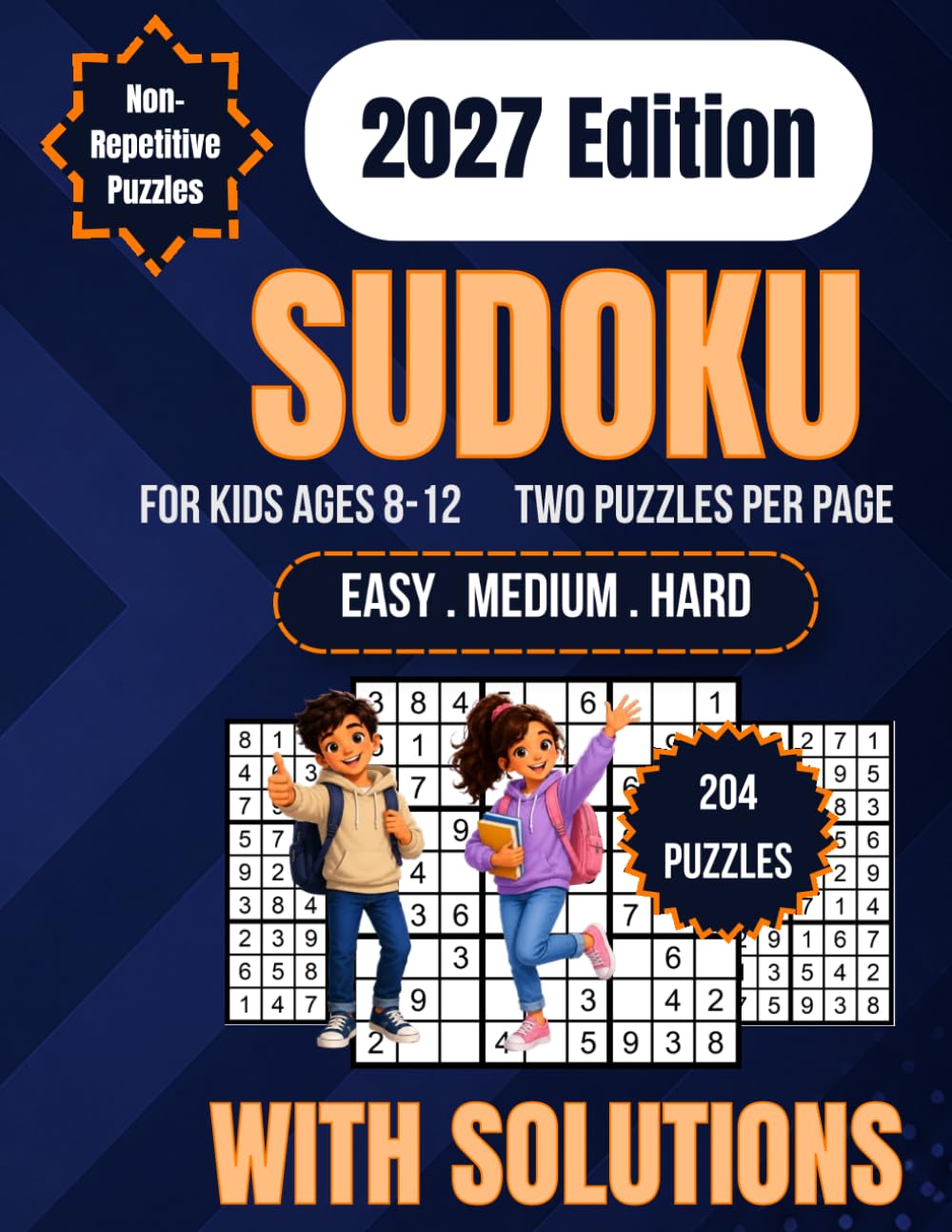 Sudoku for Kids Ages 8-12: A collection of 204 engaging Sudoku puzzles with large-print grids, gradual difficulty progression, and complete solutions ... reasoning, and analytical thinking.