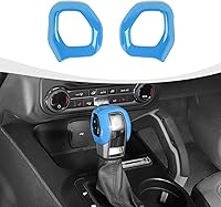 Vista 18 de Cubierta de la perilla de la palanca de cambios compatible con accesorios interiores Ford Bronco 2021-2025, color azul