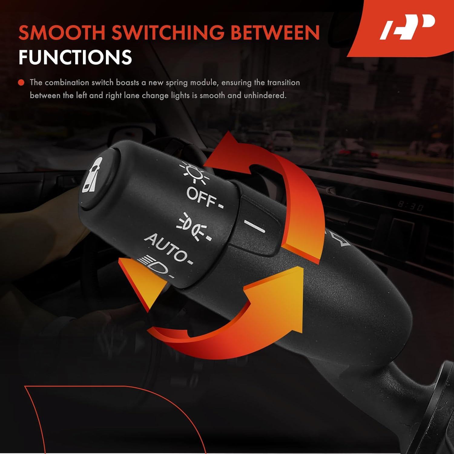 A-Premium Turn Signal Switch, Headlight Dimmer (Auto), Parking Light Multifunction Switch Lever Compatible with Honda Odyssey 2014 2015 2016 2017