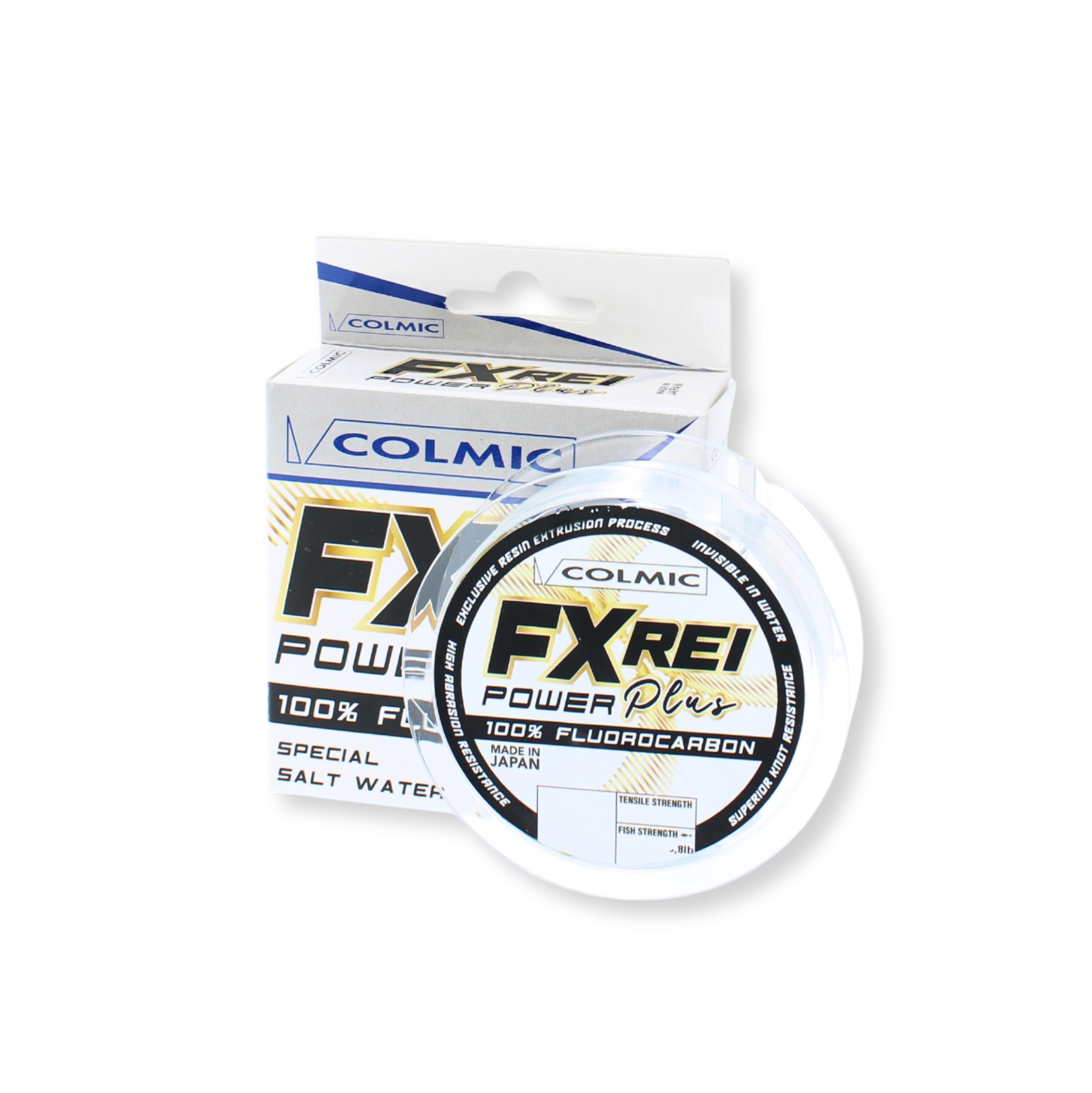 Colmic FXREI Power Plus – Filo Fluorocarbon 100% Invisibile in Acqua, Alta Resistenza all’Abrasione e ai Nodi – Prodotto Ufficiale Colmic