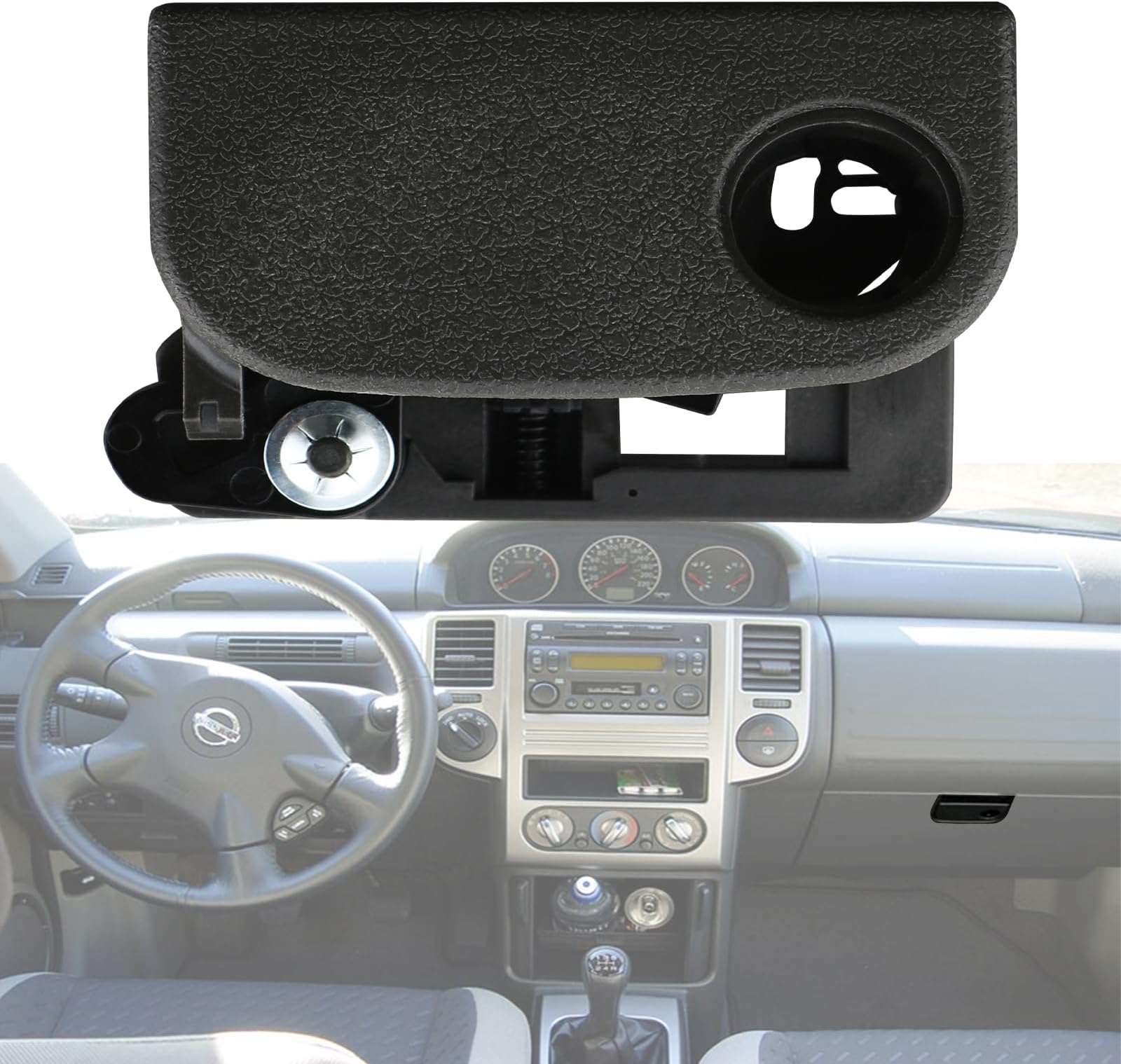 Osompar Glove Box Lock Latch Lid Handle Assy (Gray) Compatible with 2003 2004 2005 2006 2007 X-Trail T30 Replaces 68630-EQ300