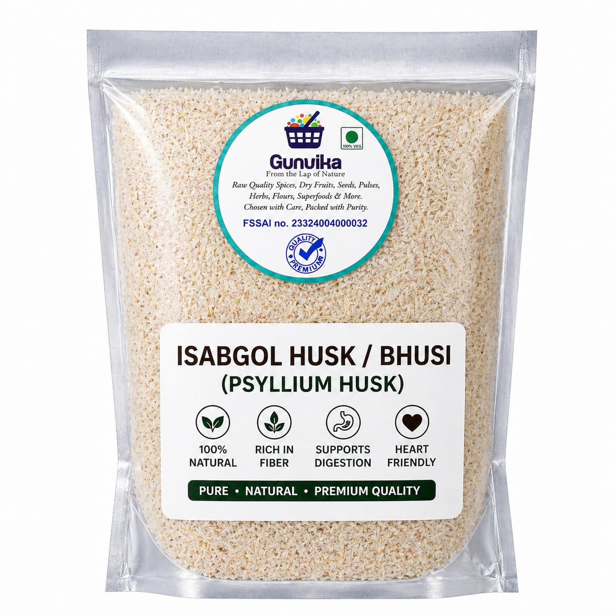 Sat Isabgol Bhusi Natural Fiber for Gut Health Digestion Support and Detox, Isabgol Husk for Digestion High Fiber Natural Laxative Psyllium Bhusi — Amazon image 5