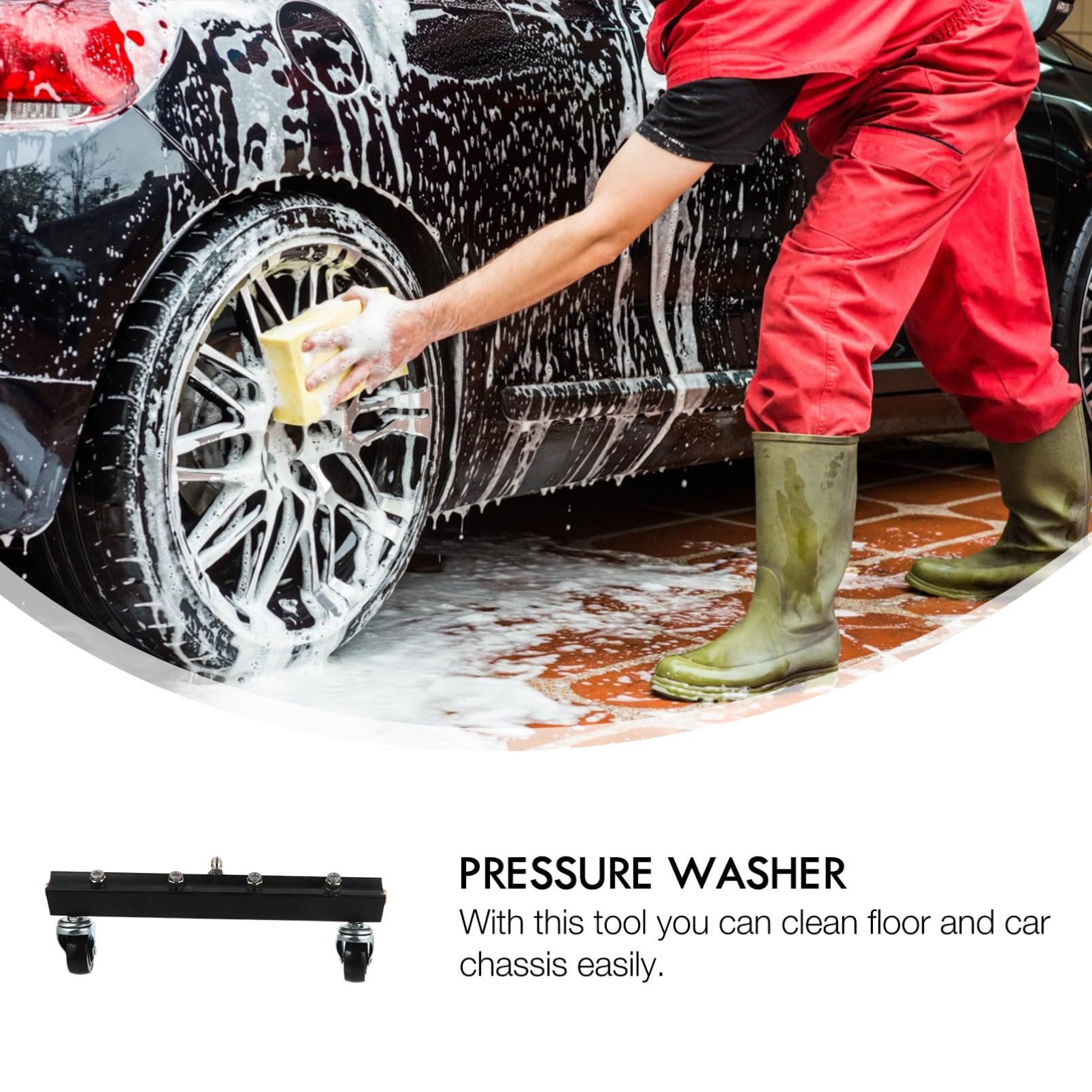Toyvian Brosse De Nettoyage pour Châssis De Voiture Nettoyeur De Soubassement De Véhicule Brosse De Lavage De Nettoyage