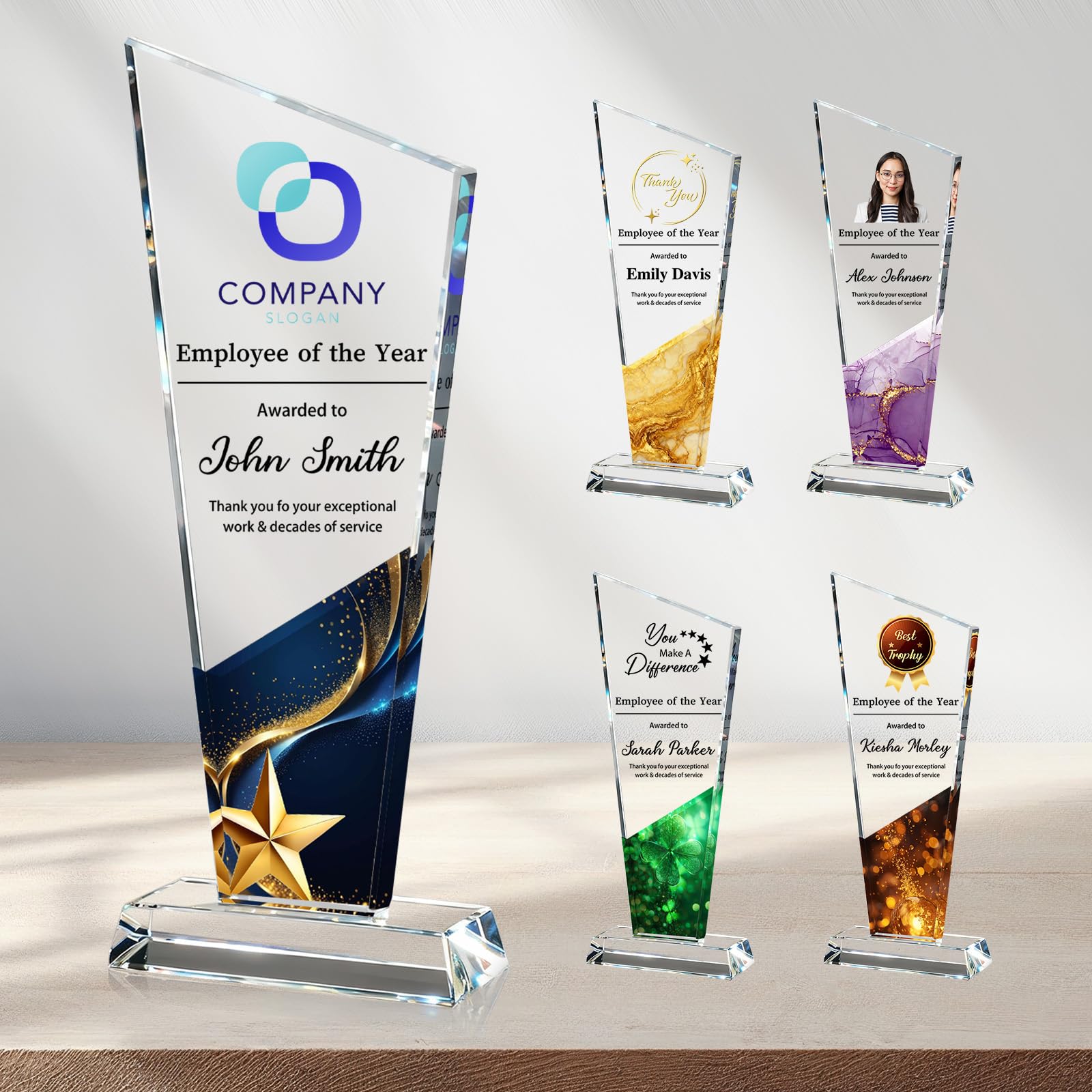 Personalized K9 Crystal Trophy