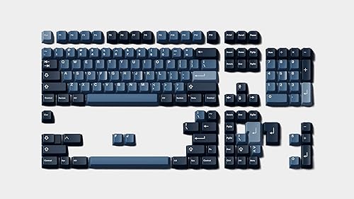 GMK CYL Indigo - Juego de teclas de teclado mecánico personalizado para juegos, 144 teclas, Doubleshot, perfil de cereza, para 60%, 65%, TKL, 1800