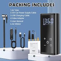 YUGUANG 150 PSI Hordozható Elektromos Légpumpa 6000mAh USB-C Kerékpár Autó Motor 9