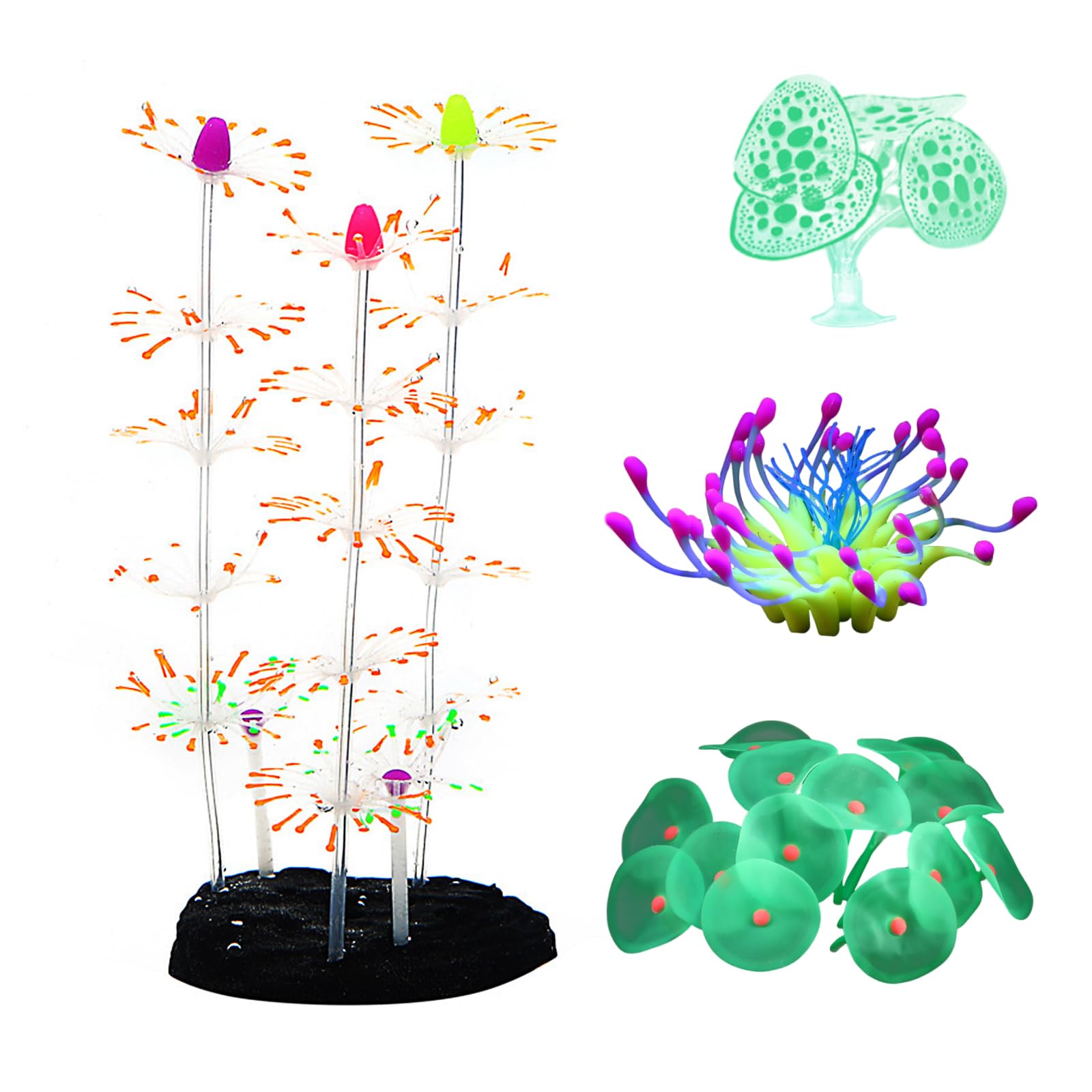 NEWFT Realistics Corals and Plant Set Underwater World Decoration Fish Tanks Ornaments for Enhancing Aquariums Aesthetics