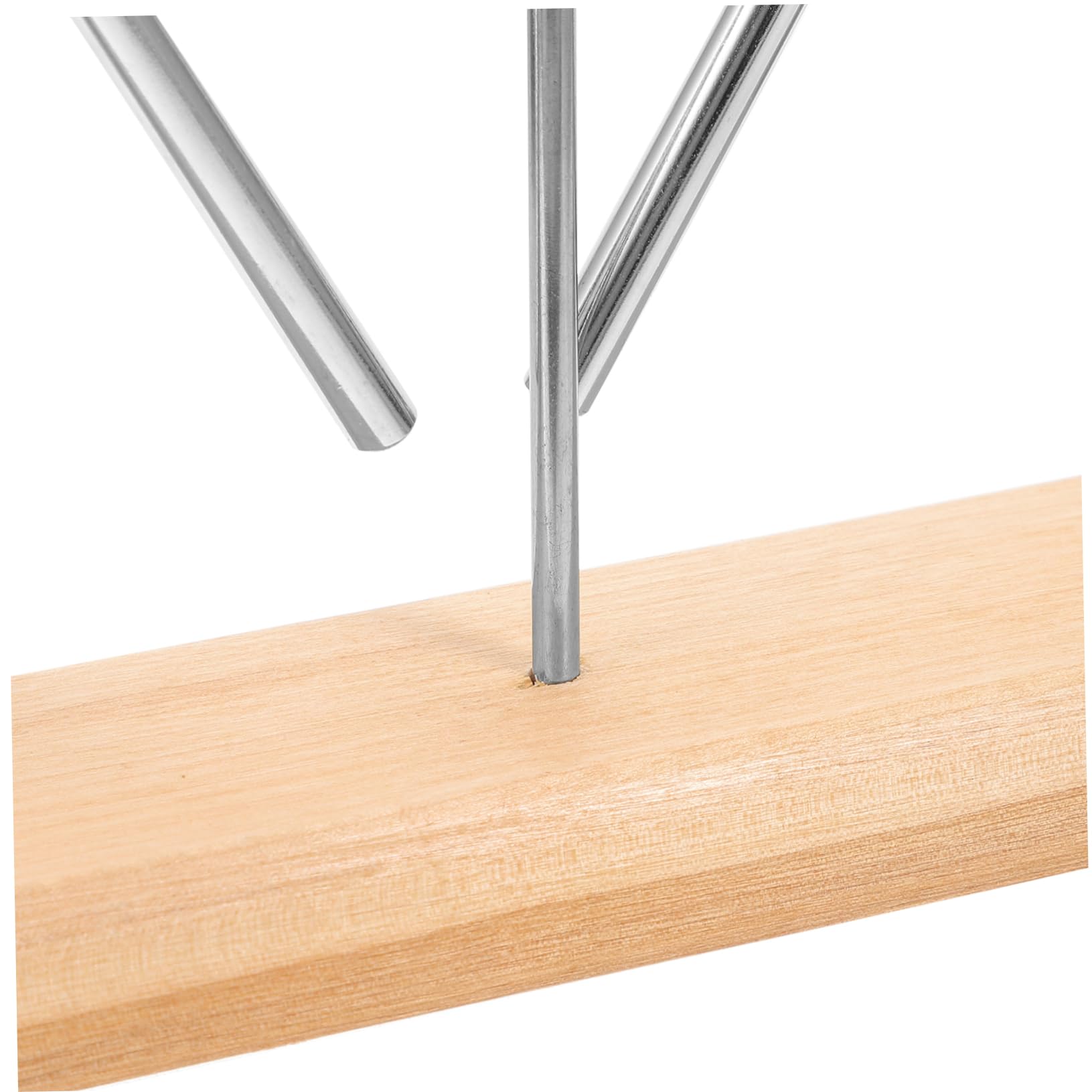 Triangle de Percussion, 2 Ensembles avec Maillets et Supports en Bois | Beige, Structure Bois et Fer, Son Clair Résonnant, Format Portable, Usage Éducatif pour Garçon et Filles Débutants