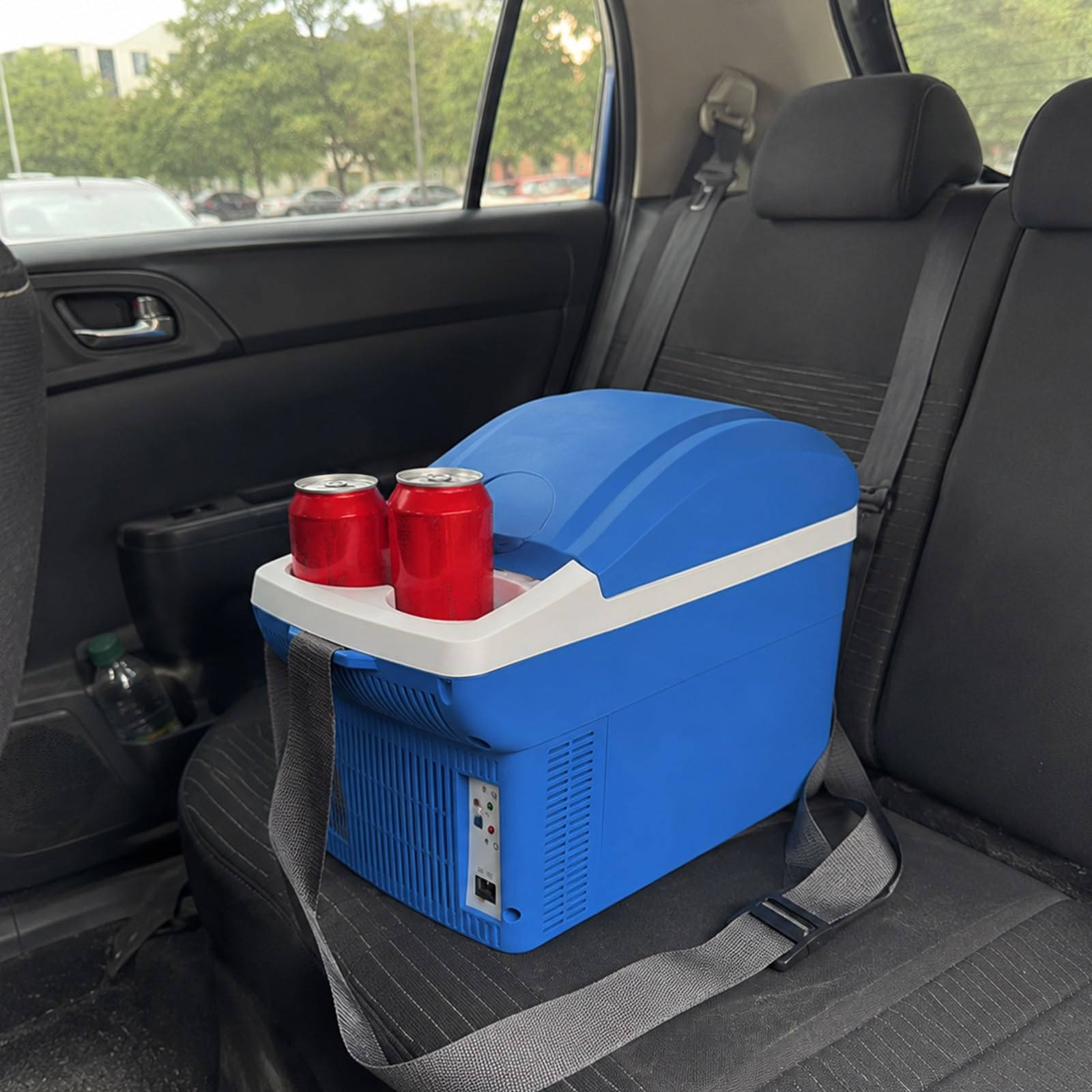Frigo Portatile Auto 8L 12 Volt, Función De Refrigeración Y Calefacción | Riscaldamento Massimo 65°C, Frigorifero con Portabicchieri e Tracolla per Casa, Esterno, Camper