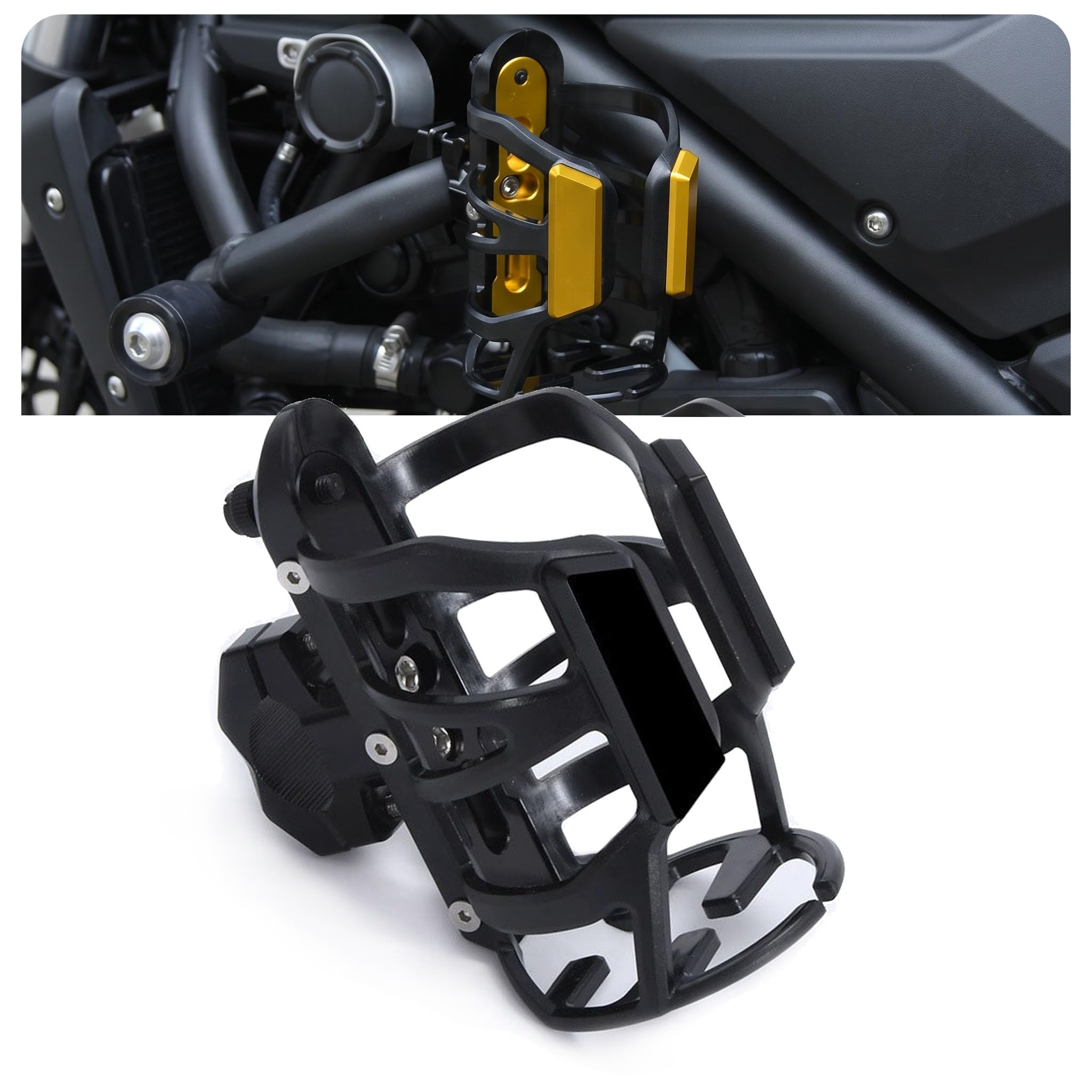Porte Bouteille Moto Guidon pour les Longues Balades en Triumph Thruxton 900