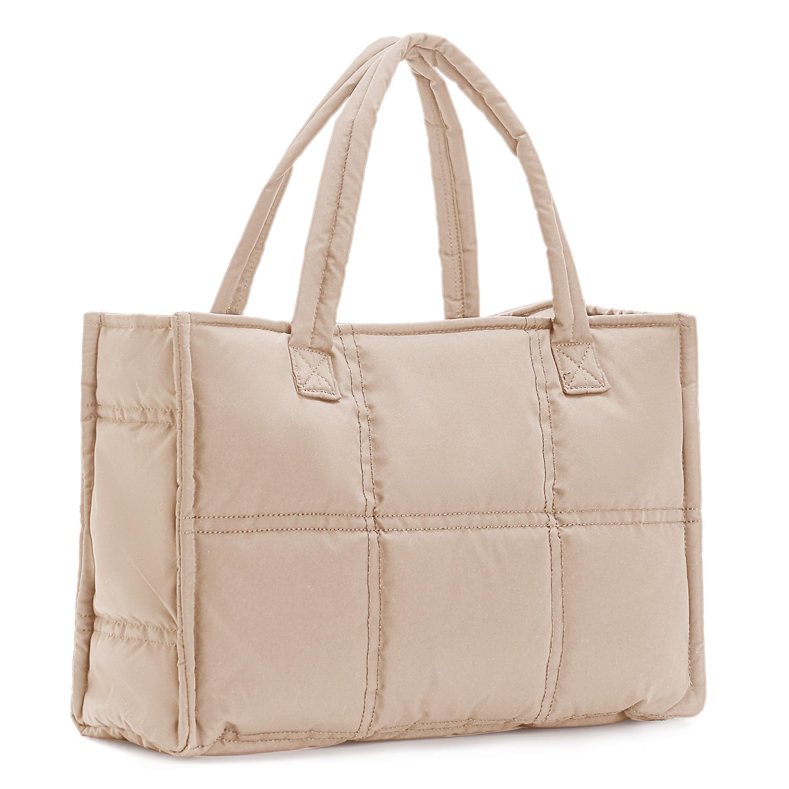 Restro Puffer Tote Bag for Women Work Tote Bag With Zipper Large Work for Women Professional Satchel Handbag Quilted Puffy Shoulder Purses Travel Office Waterproof Utility Tote Bags for Men Women