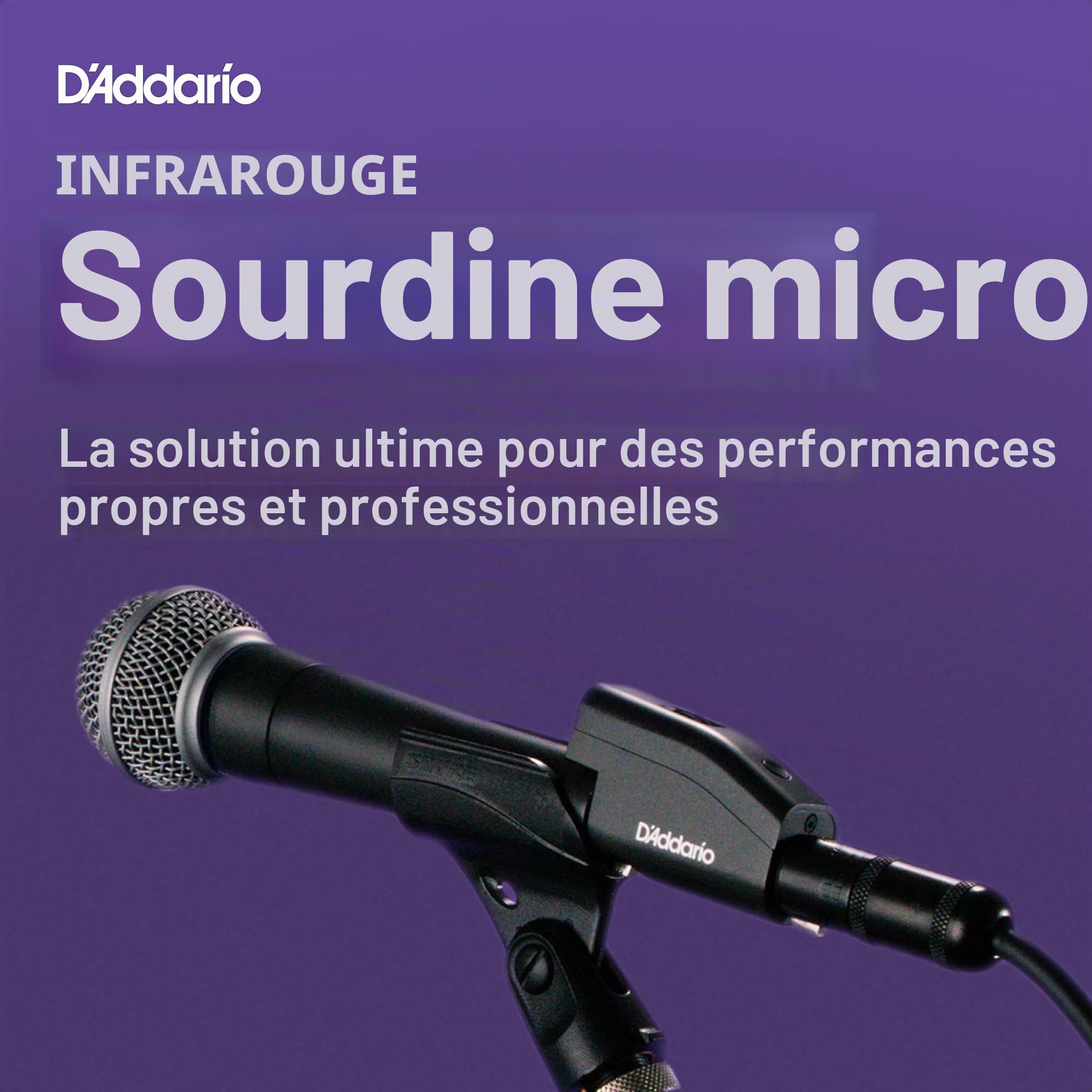 Capteur de Microphone Infrarouge D'Addario Mic Mute - Éliminateur de Larsen