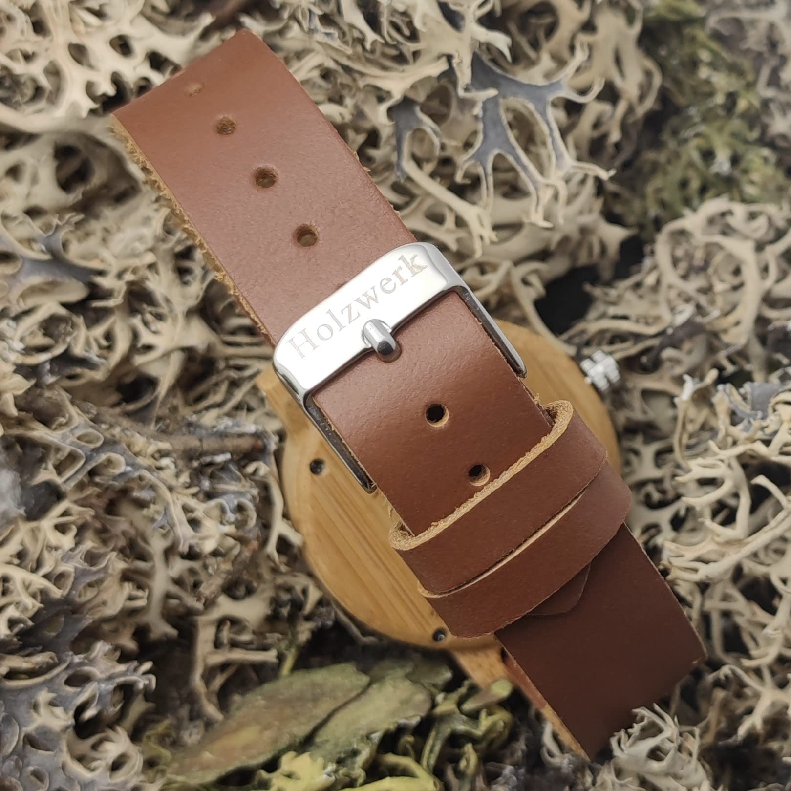Holzwerk Germany® Mädchen-Uhr Kinder-Uhr Jungen-Uhr Öko Natur Holz-Uhr Lern-Uhr Leder Armband-Uhr Analog Klassisch Quarz-Uhr in Blau Schwarz Grün Rot Türkis Braun Weiß Bunt