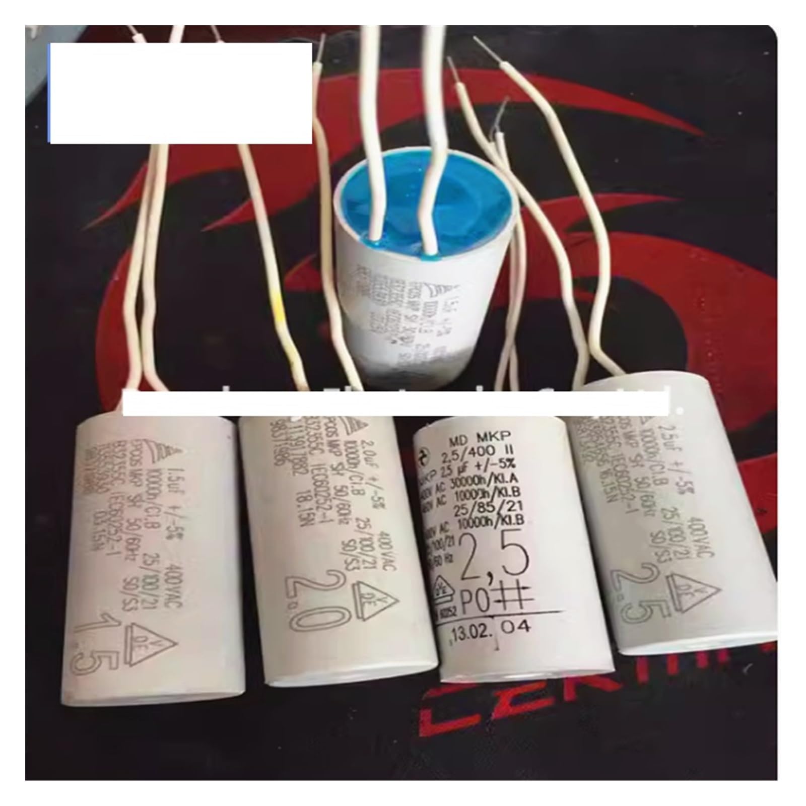 electronic starter Running Capacitor MD MKP 400VAC 400V 1.5UF 2UF 2.5UF 3UF 3.5UF 4UF 5UF 6UF 7UF ICXLPMC(2.5UF)