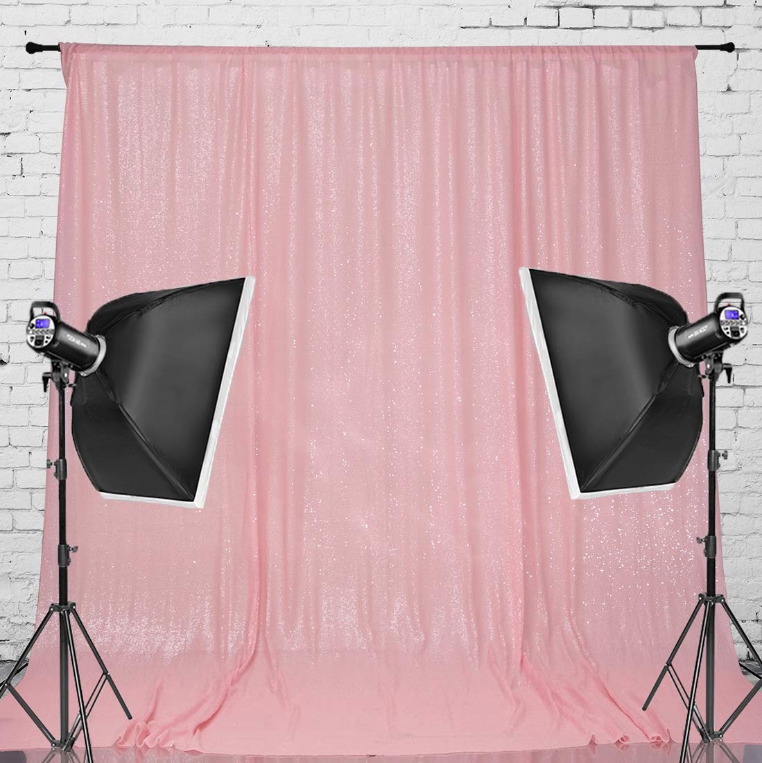 Eternal Beauty 305x305cm Pink Shinny Sequin Photography Backdrop Party Prom Wedding Youtobe Banquet Photo Background (10x10 feet) — view 3