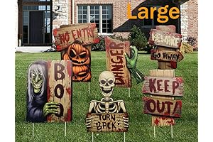 6 Pack Halloween Yard Signs with Stakes