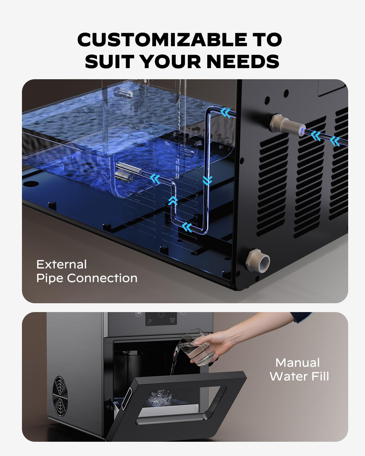 Silonn 2″ Sphere Ice Maker, Clear Ice Ball Maker With Slow-Melting, 4 Pcs In 35 Mins, 144 Pcs/Day, Crystal Sphere & Rapid Sphere Technology, Self-Cleaning Ice Maker Countertop Ideal For Whiskey on Fridge.com - View 6