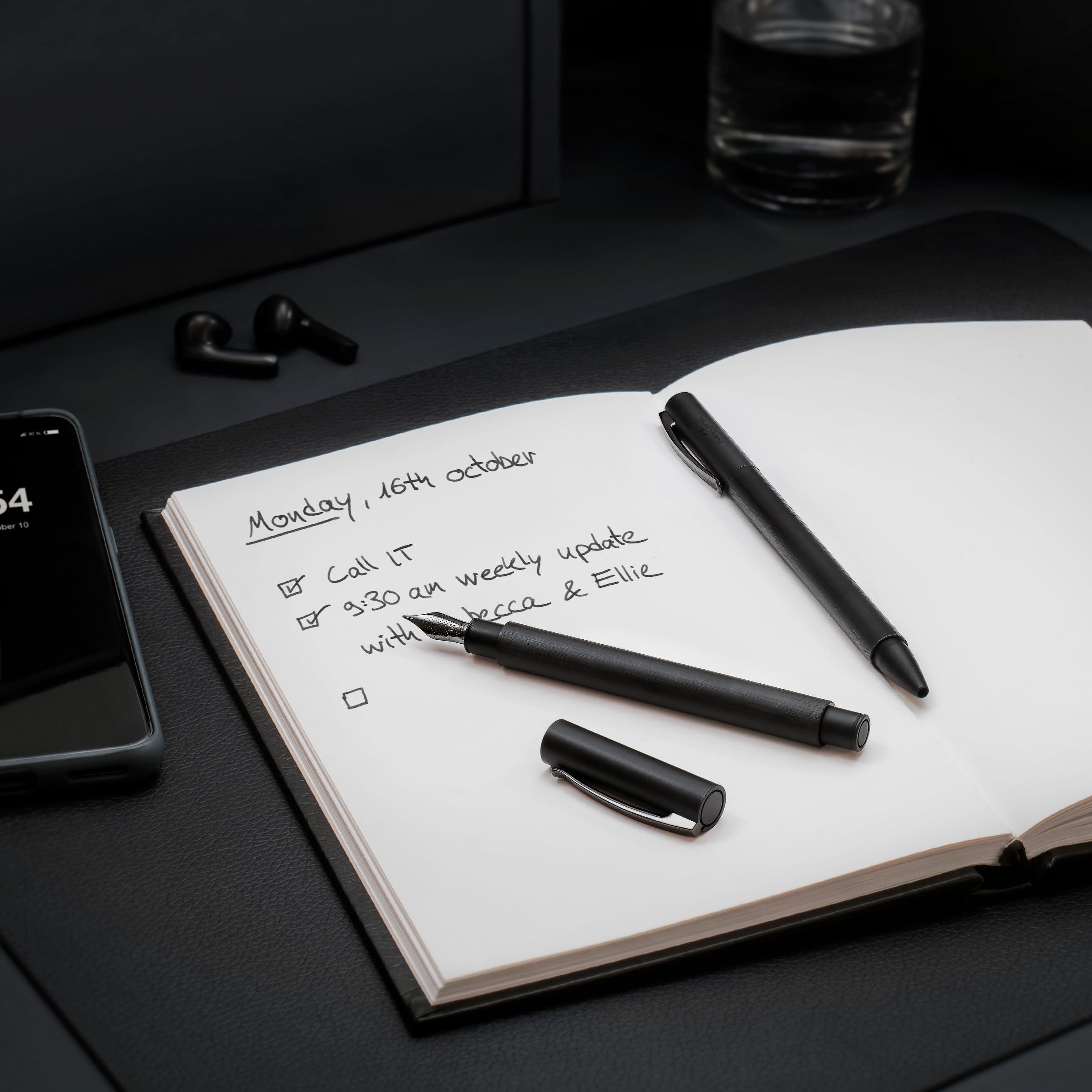 Faber-Castell 147155 - długopis obrotowy Ambition All Black, grubość wkładu B, czarny