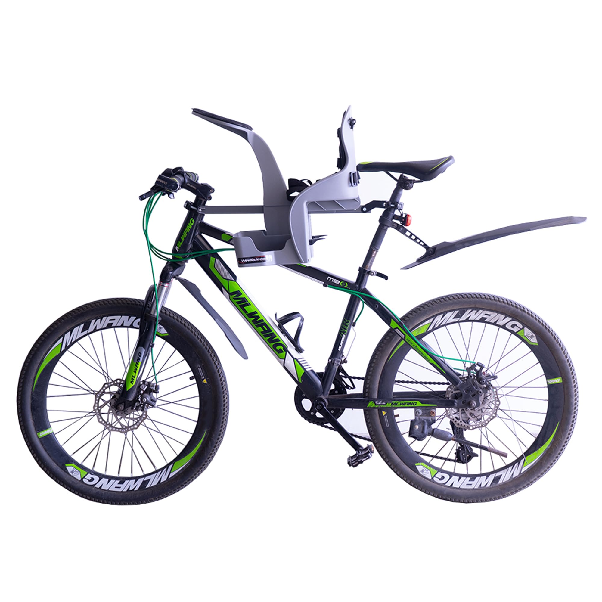Siège Enfant Avant Pour Vélo WeeRide - Gris/Rouge, Harnais 5 Points, Enfant 1-4 Ans | Sécurité Norme EU - 5