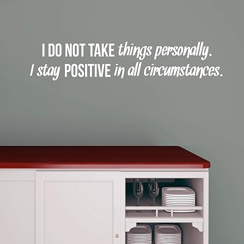Miniatura 2 de Pegatinas de pared inspiradoras para decoración, citas – Pegatinas de vinilo con texto en inglés «Motivational Positive Emotional Strength