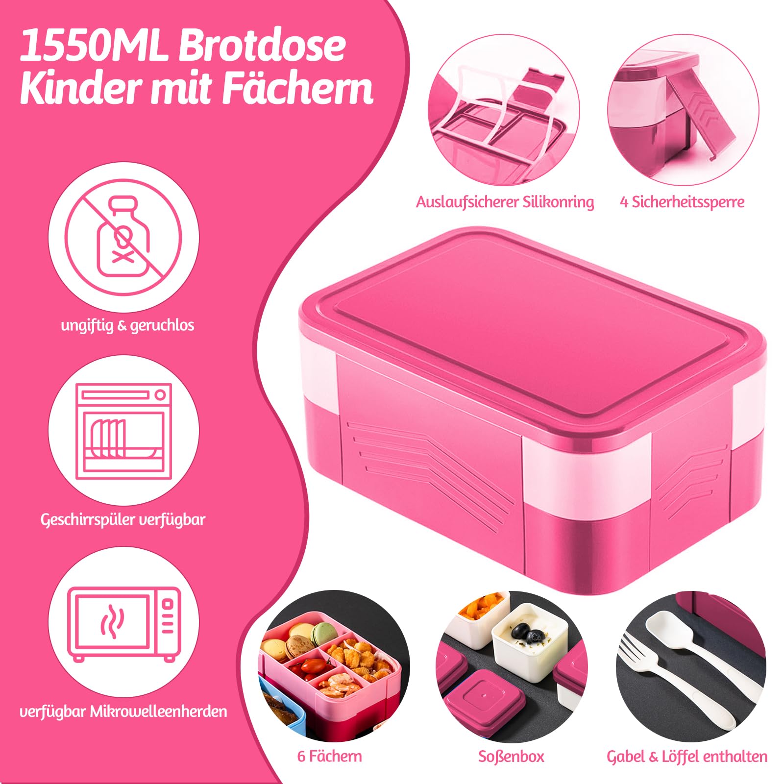 Vilde Jausenbox, robuuste lunchbox met vakken voor volwassenen en
