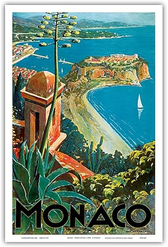 Miniatura 5 de Pacifica Island Art - Póster de viaje vintage Monte Carlo Monte Carlo French Riviera por E. Clerissi c.1930s - Impresión artística maestra (sin