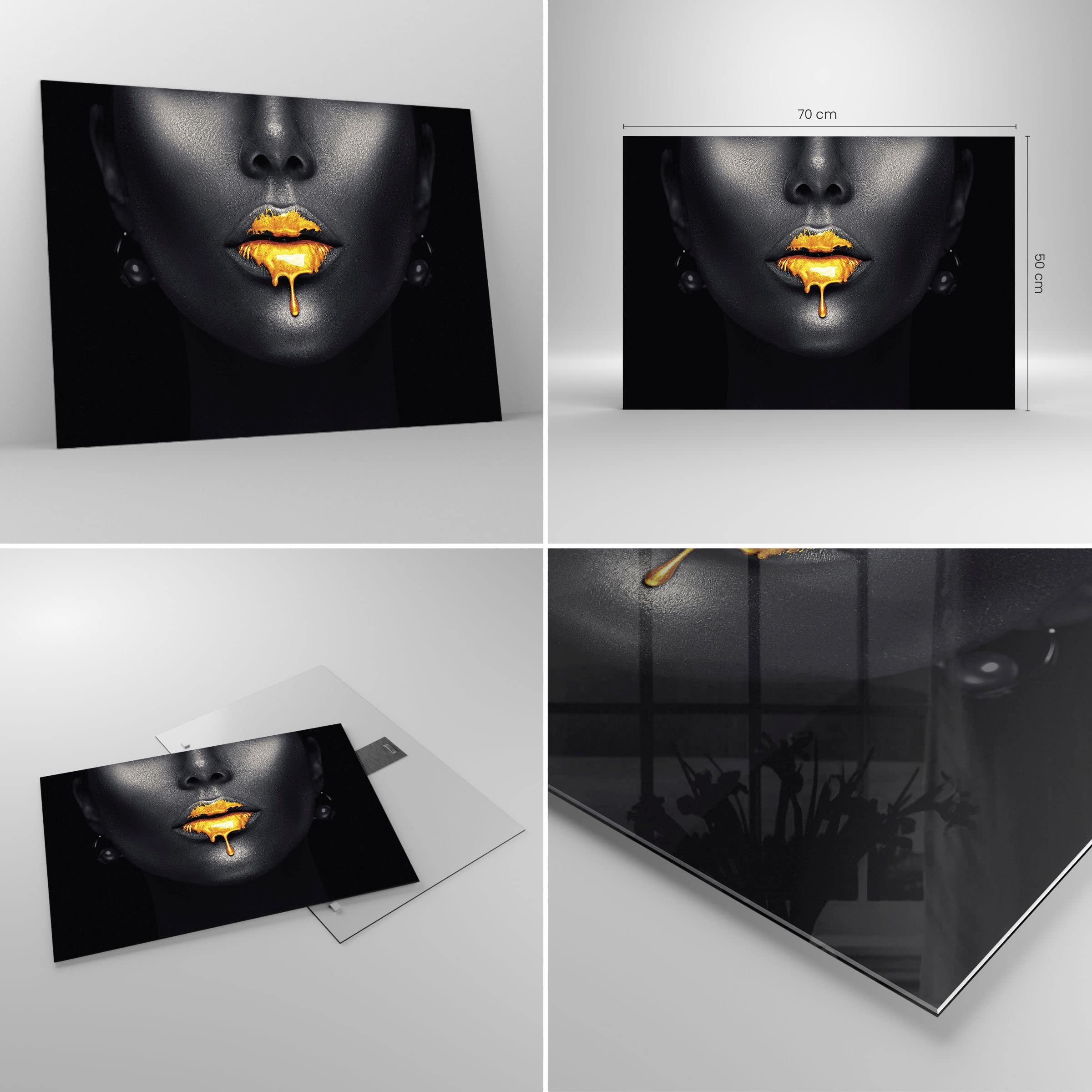 Tulup Impression Sur Verre 100x50 Cm - Paris La Nuit Panoramique Noir Pour Cuisine Et Salon